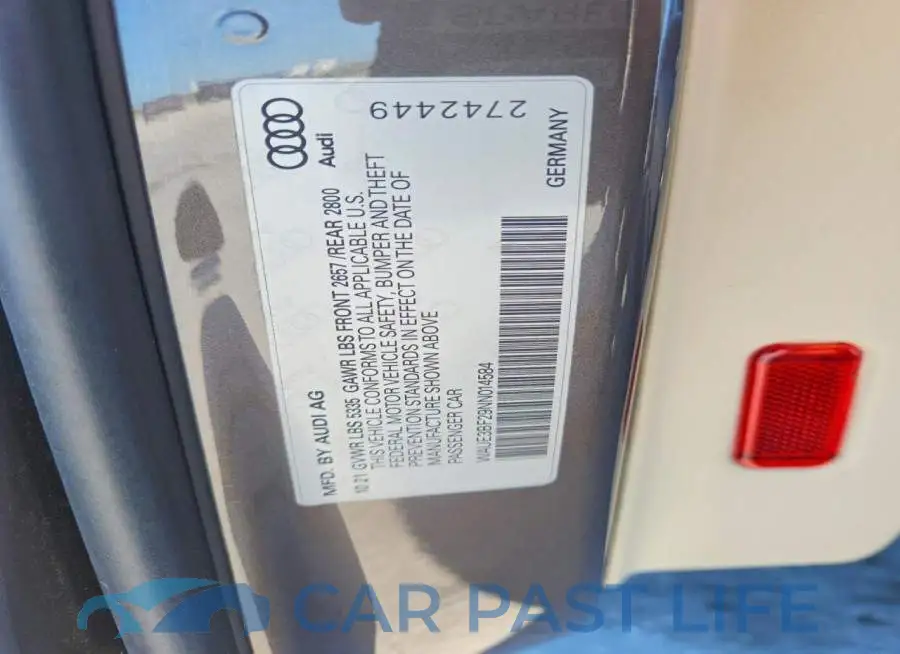 WAUE3BF29NN014584# 12