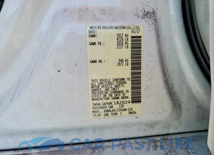 1N4AL3APXHC182024# 12