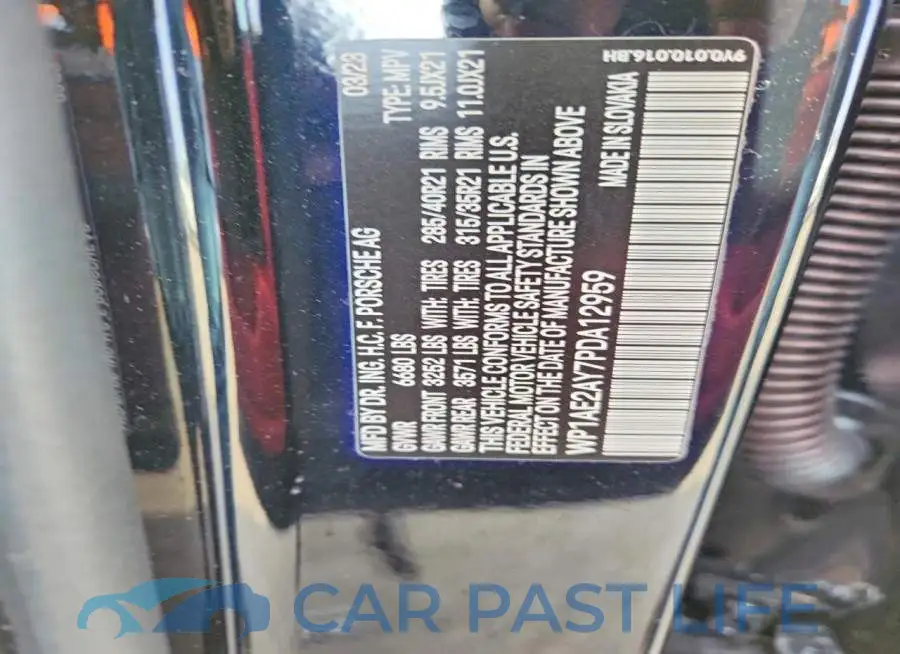 WP1AE2AY7PDA12959# 12