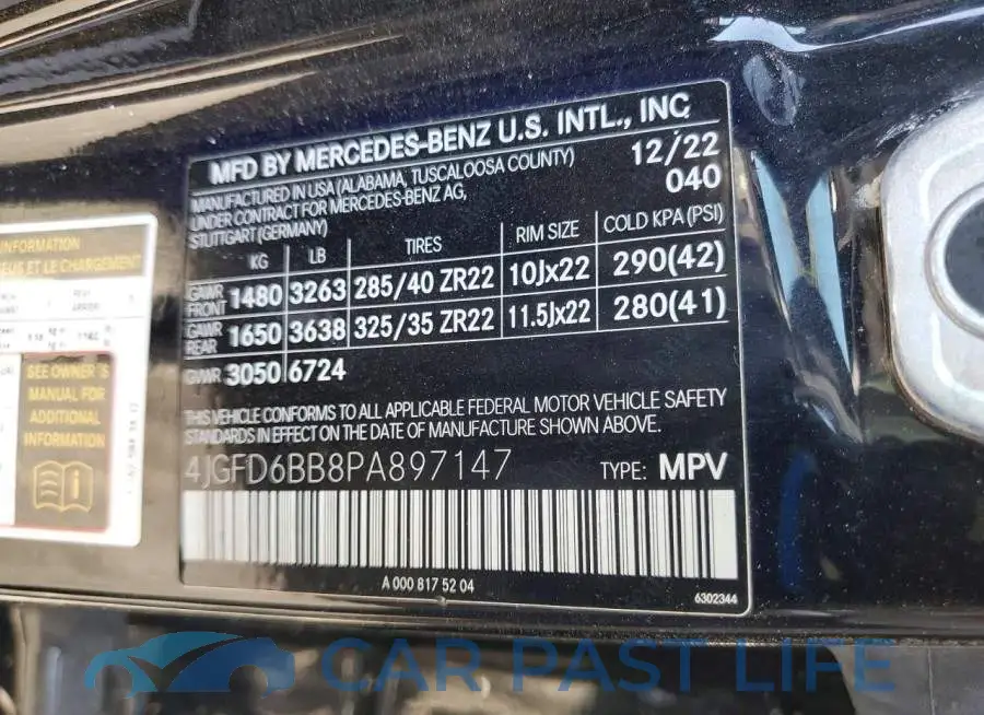 4JGFD6BB8PA897147# 13