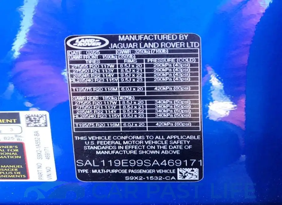 SAL119E99SA469171# 13