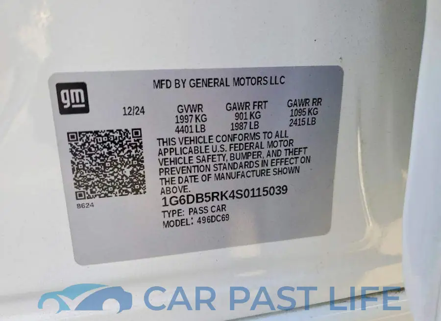 1G6DB5RK4S0115039# 12