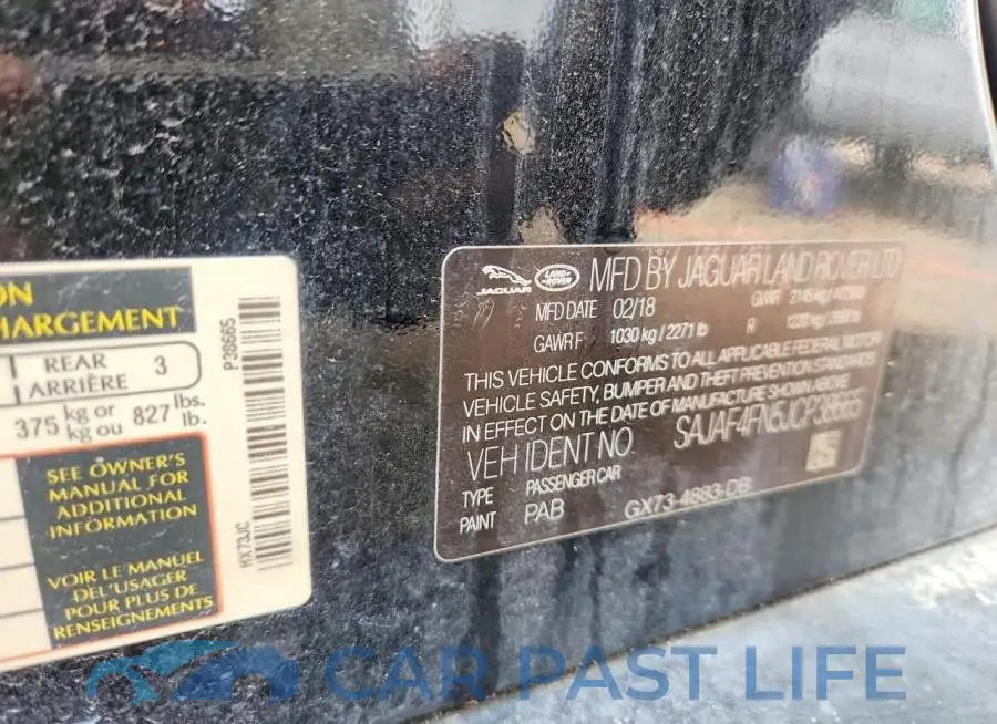 SAJAF4FN5JCP38665# 13