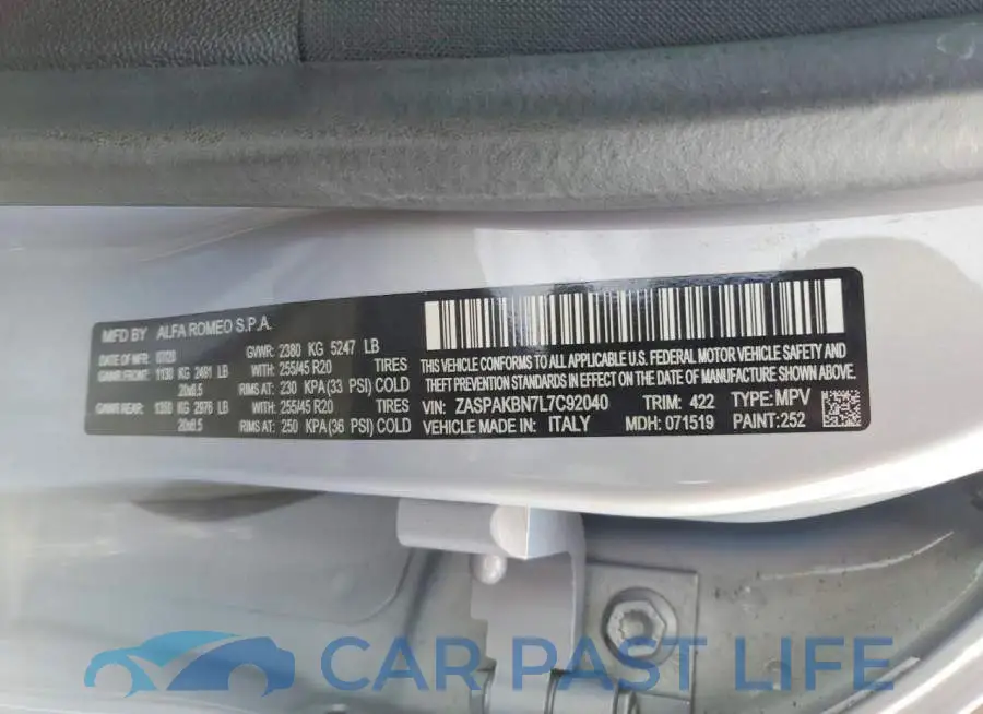 ZASPAKBN7L7C92040# 14