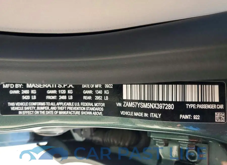 ZAM57YSM5NX397280# 12