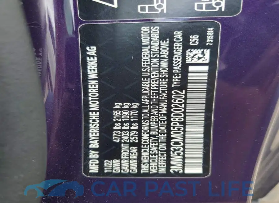 3MW53CM05P8D02602# 12