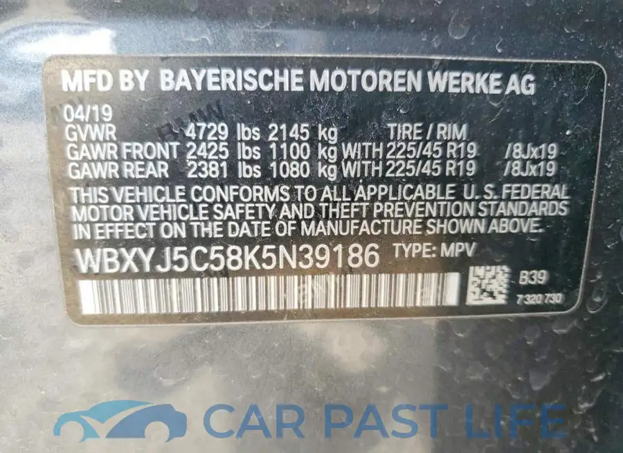 WBXYJ5C58K5N39186# 13