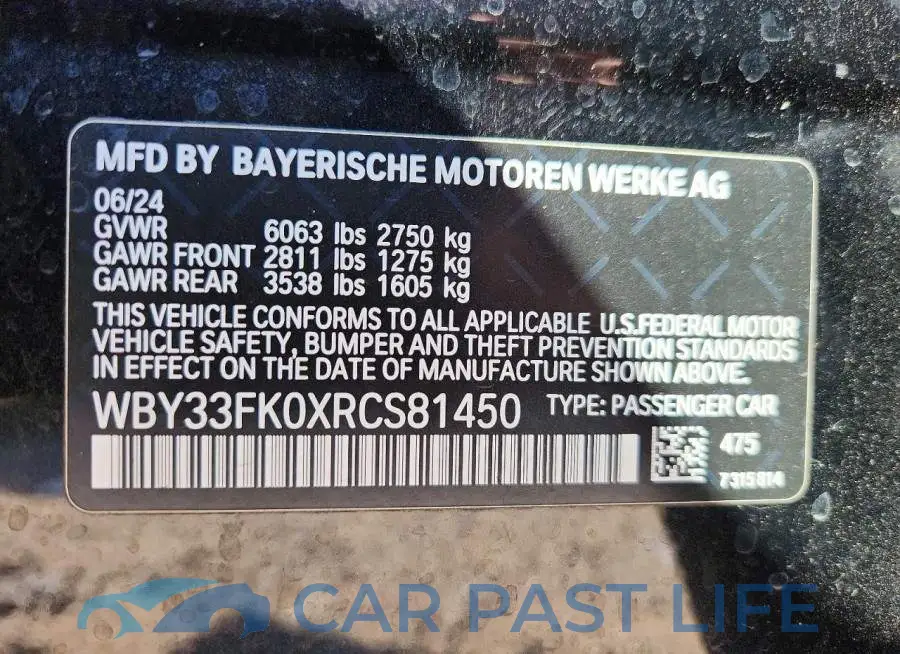 WBY33FK0XRCS81450# 13