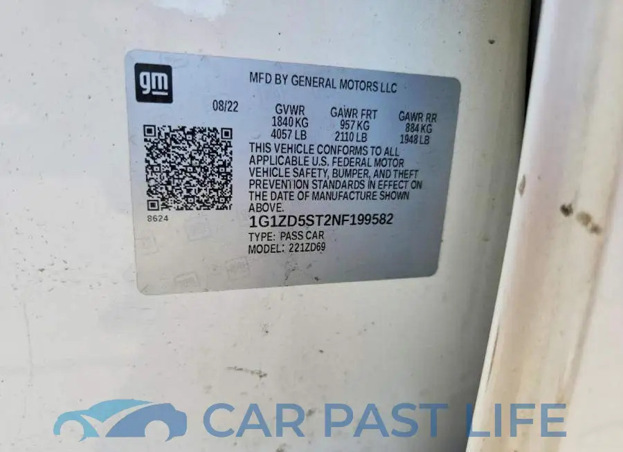 1G1ZD5ST2NF199582# 12