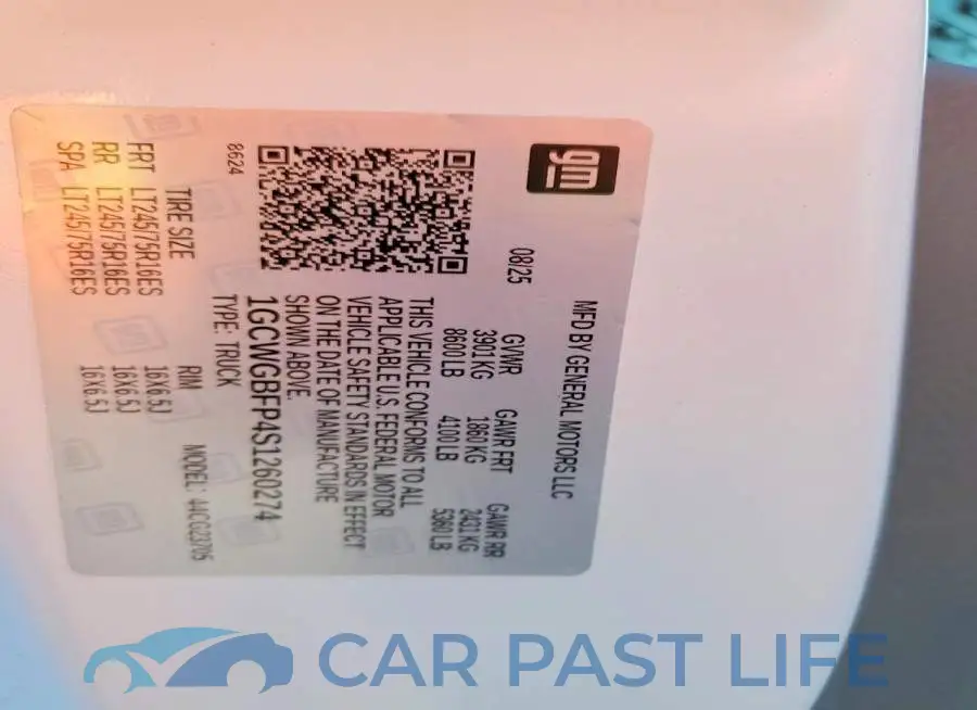 1GCWGBFP4S1260274# 12