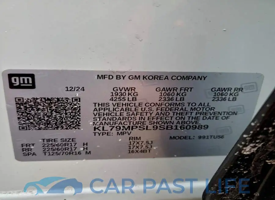 KL79MPSL9SB160989# 12