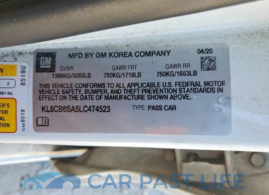 KL8CB6SA5LC474523# 12