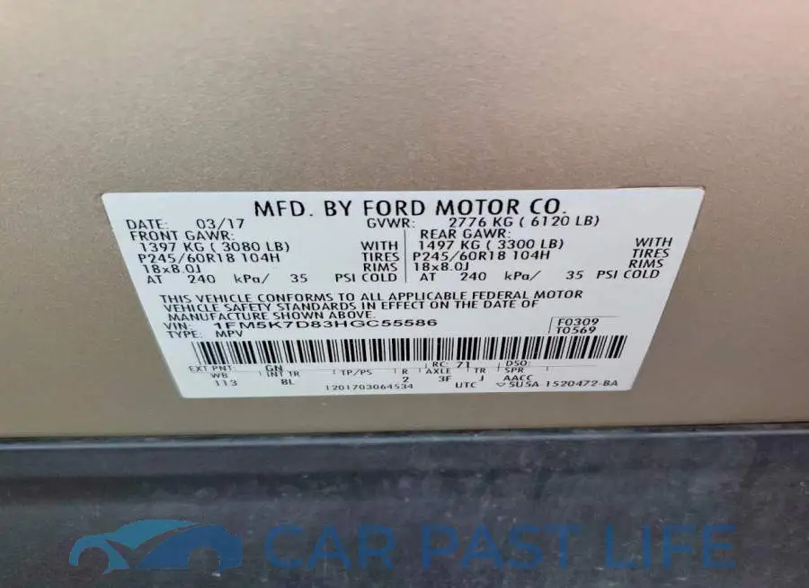 1FM5K7D83HGC55586# 12