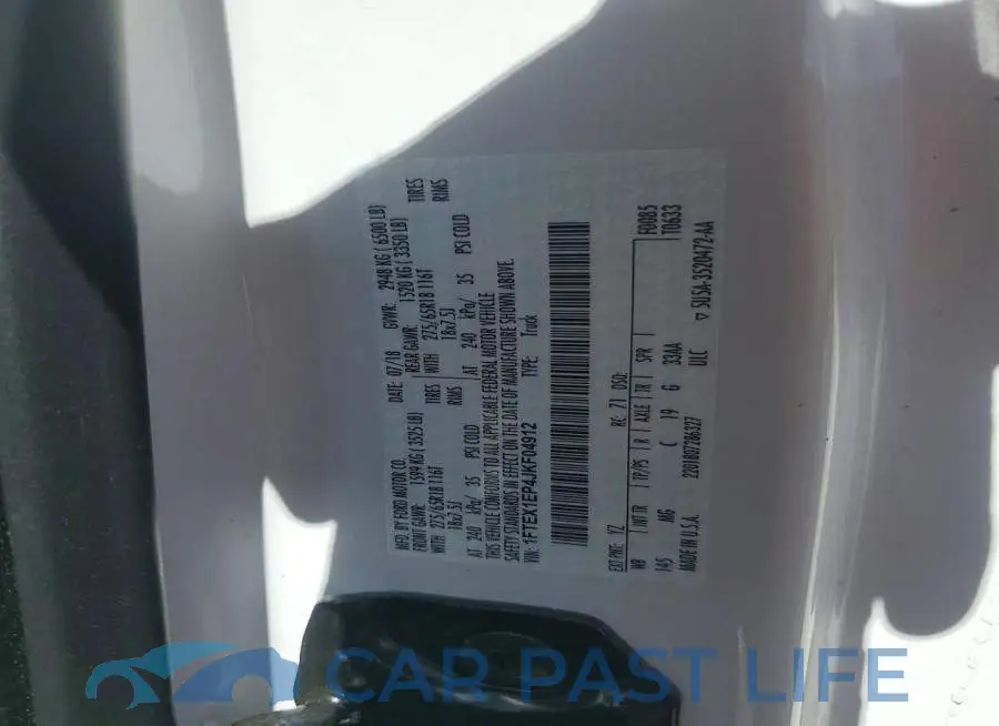 1FTEX1EP4JKF04912# 12