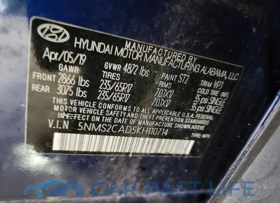 5NMS2CAD5KH110714# 13