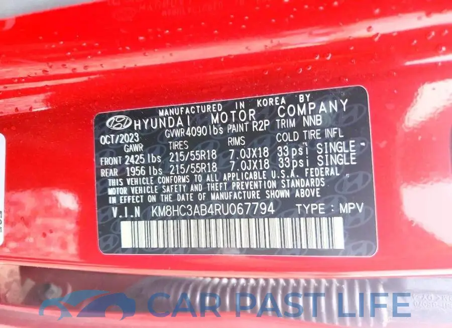 KM8HC3AB4RU067794# 13