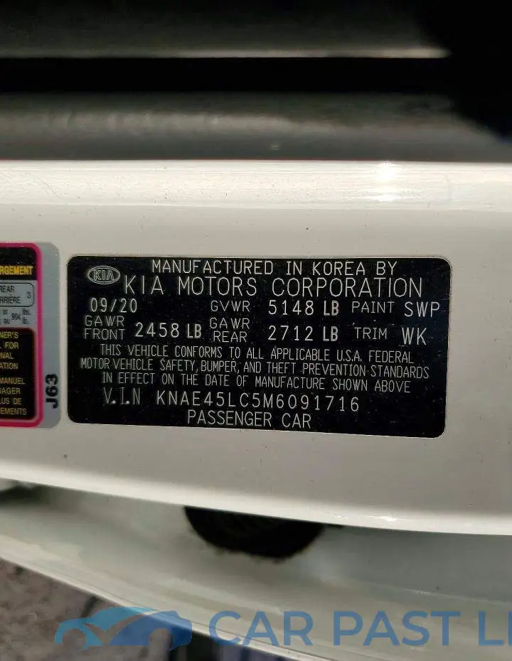 KNAE45LC5M6091716# 11