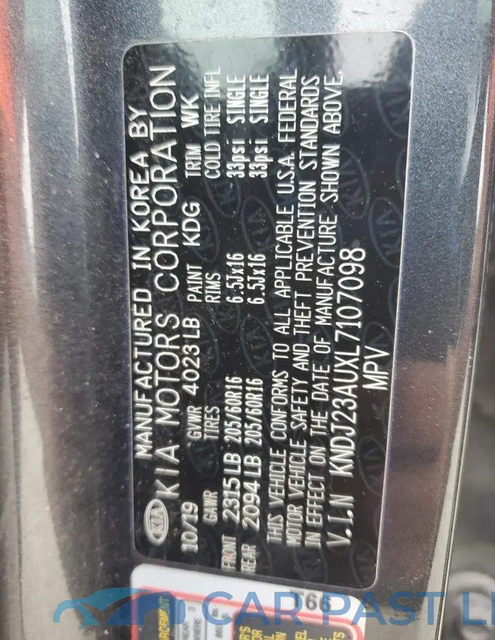 KNDJ23AUXL7107098# 13