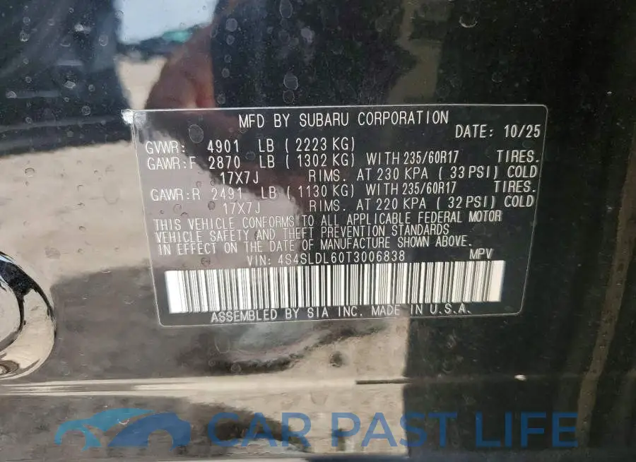 4S4SLDL60T3006838# 13