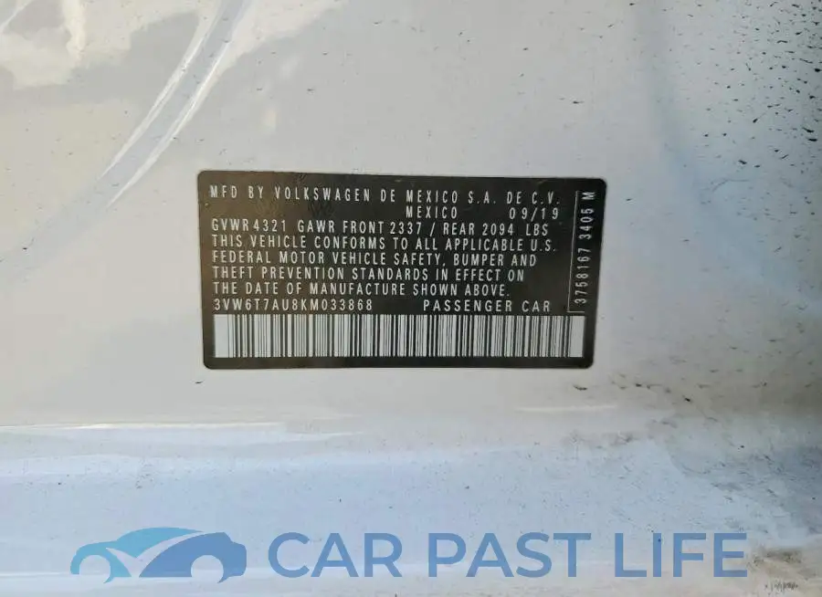 3VW6T7AU8KM033868# 12