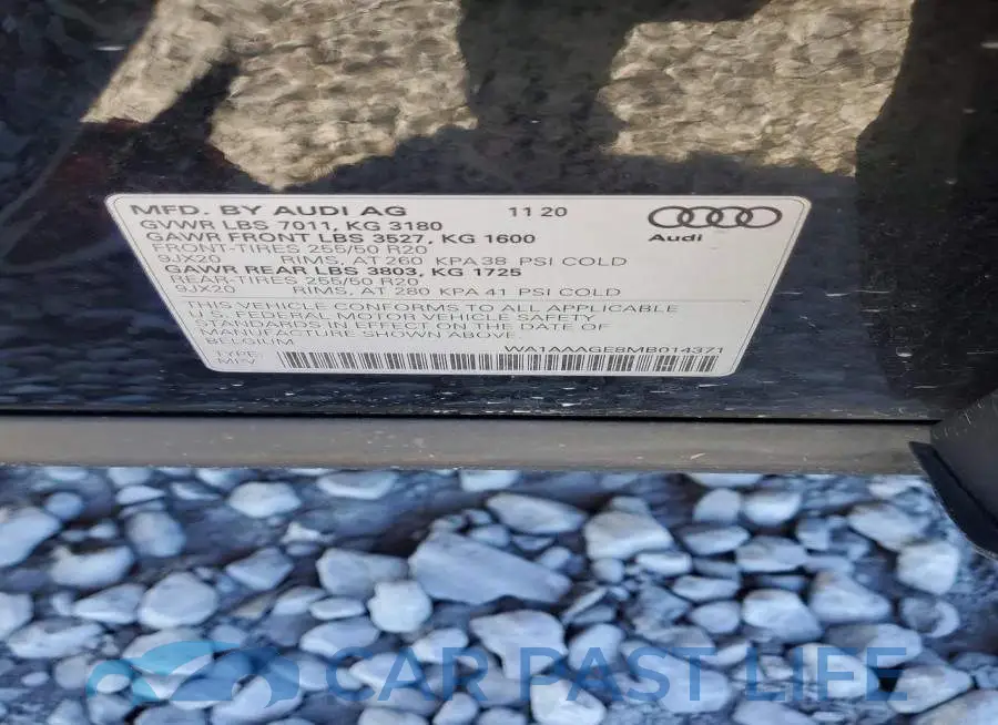 WA1AAAGE8MB014371# 13