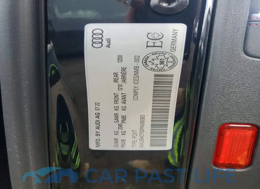 WAUB4CF50PA006383# 13