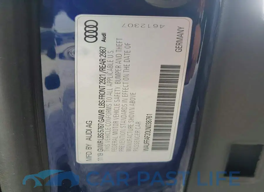 WAUFFAF20LN038761# 12