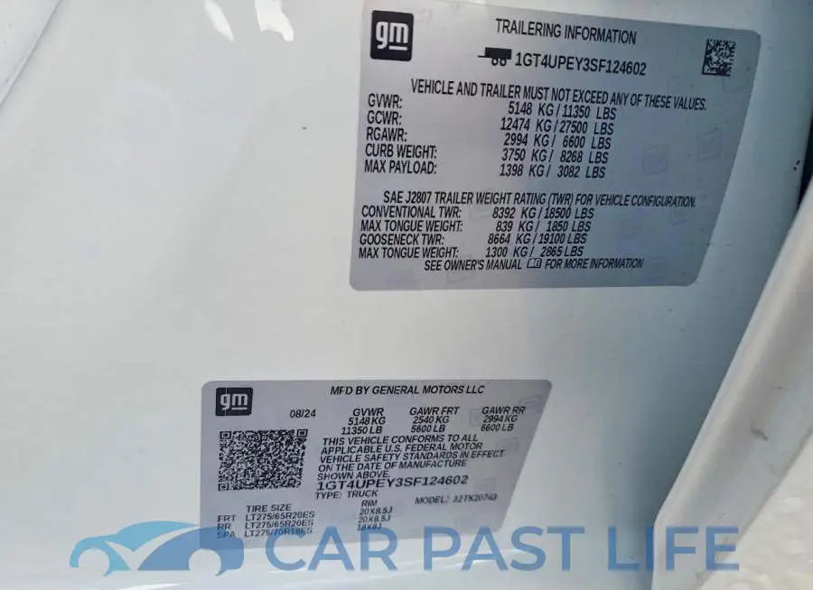 1GT4UPEY3SF124602# 14