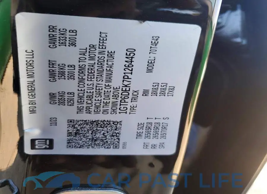 1GTP6DEK7P1264450# 12