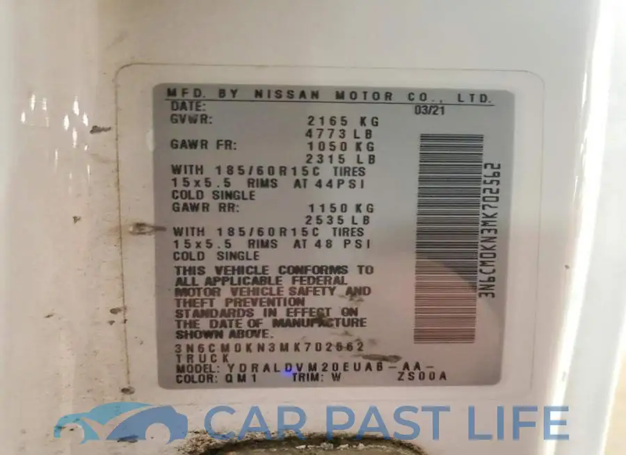 3N6CM0KN3MK702562# 13