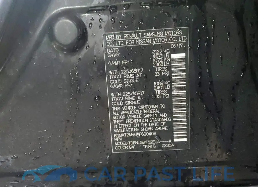 KNMAT2MV6HP600408# 12