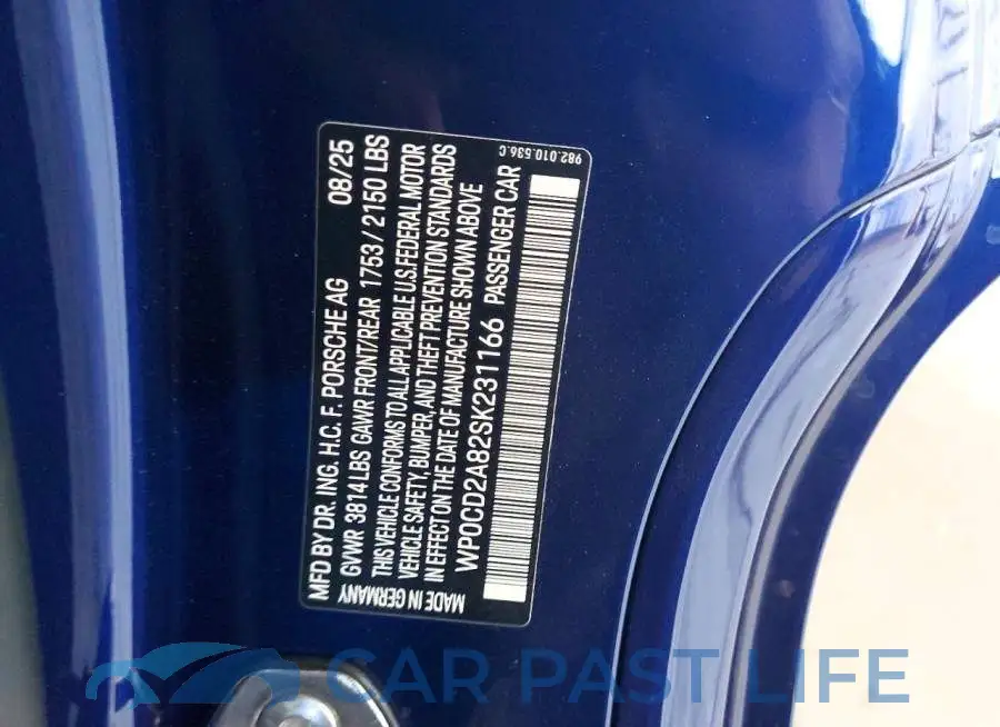 WP0CD2A82SK231166# 13