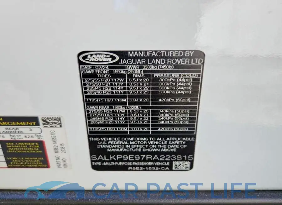 SALKP9E97RA223815# 13