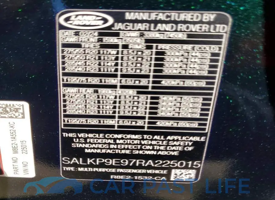 SALKP9E97RA225015# 13