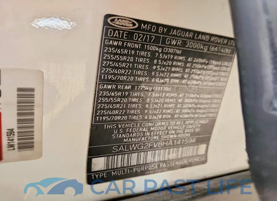 SALWG2FV8HA141594# 13