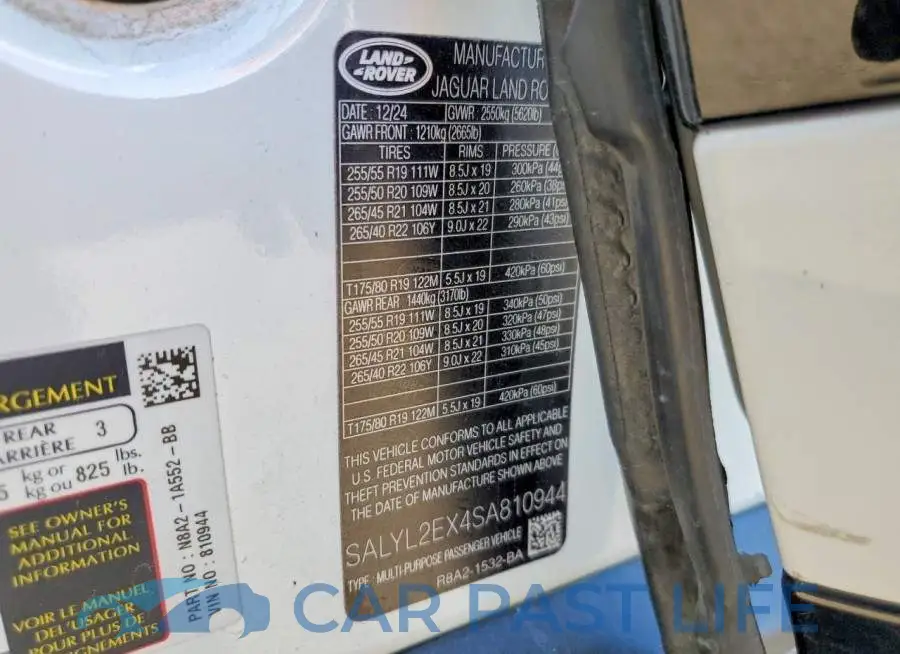 SALYL2EX4SA810944# 13