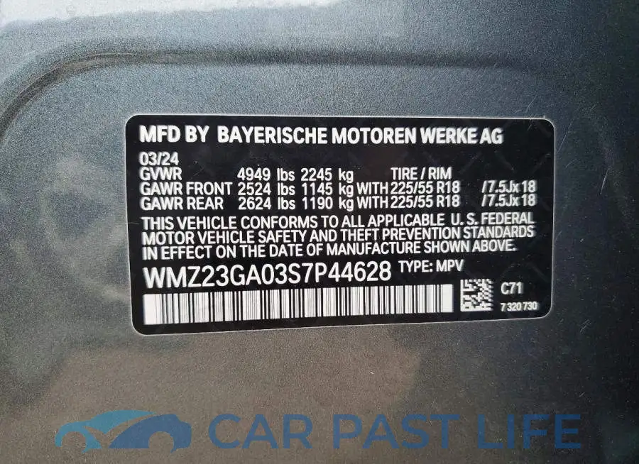 WMZ23GA03S7P44628# 12