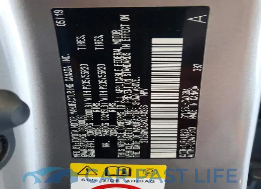 2T2BGMCA5KC040286# 14