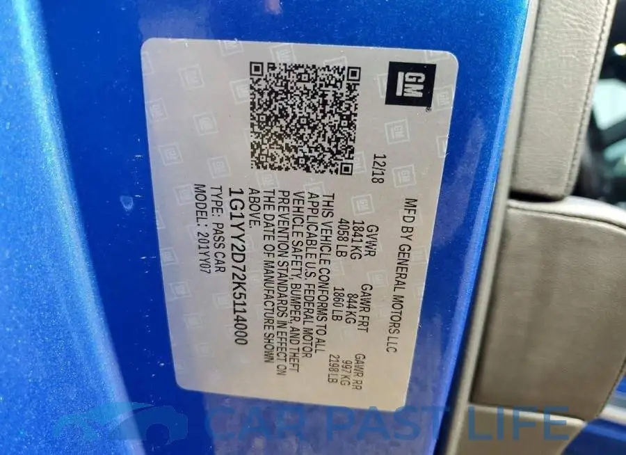 1G1YY2D72K5114000# 12