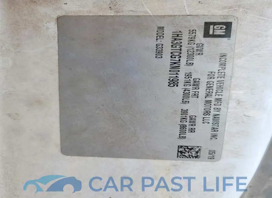 1HA3GTCG7KN011985# 13