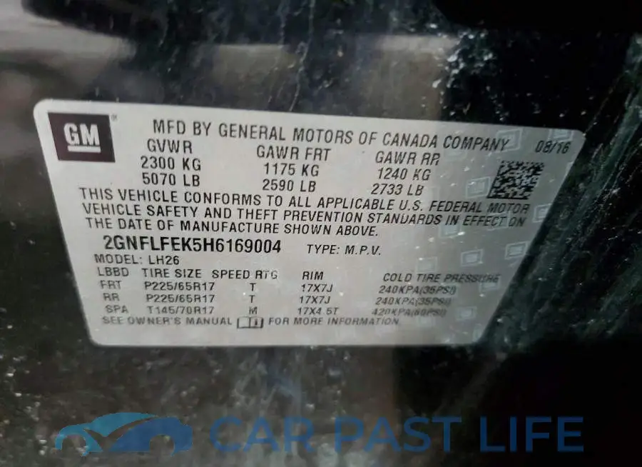 2GNFLFEK5H6169004# 13