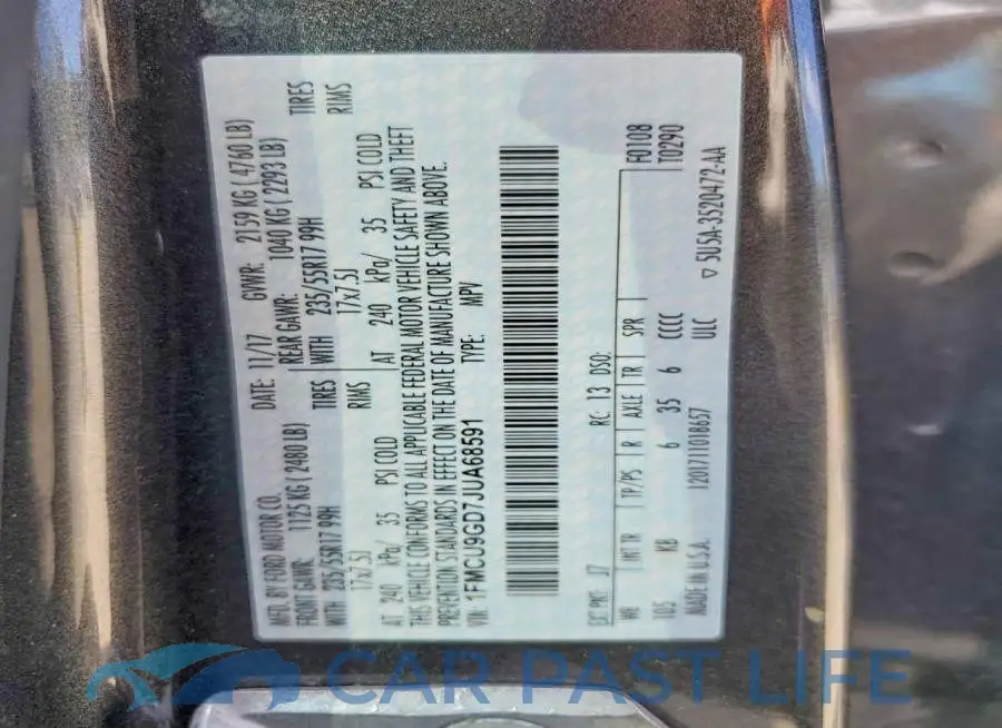 1FMCU9GD7JUA68591# 13