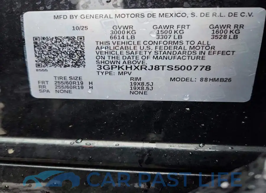 3GPKHXRJ8TS500778# 13