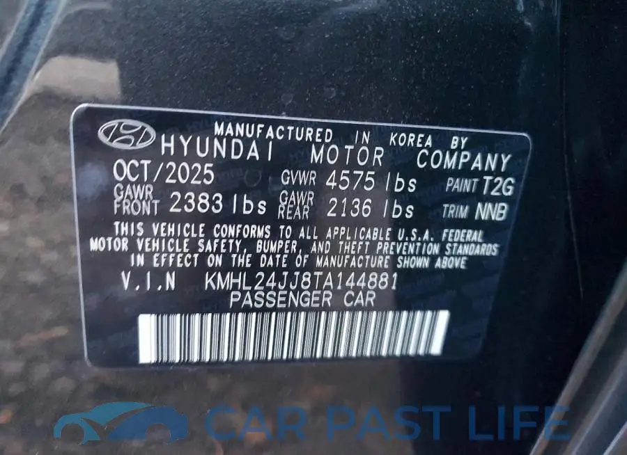 KMHL24JJ8TA144881# 12
