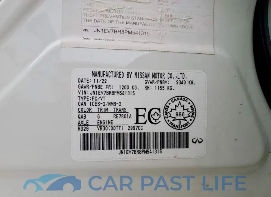 JN1EV7BR8PM541315# 12