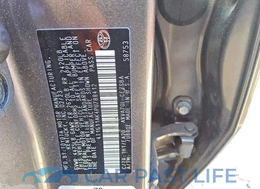 4T1G11AK4PU788412# 12