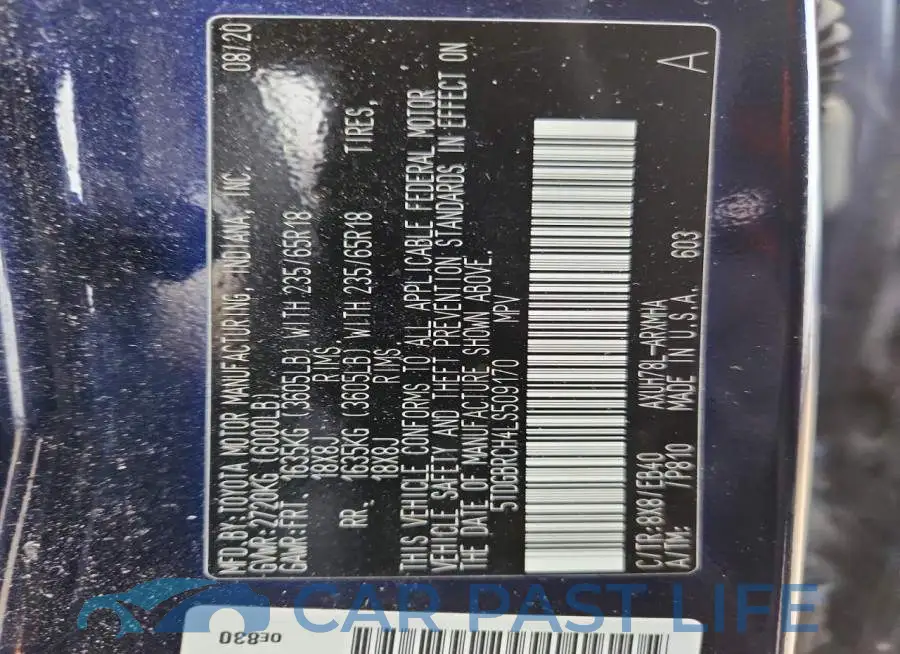 5TDGBRCH4LS509170# 13