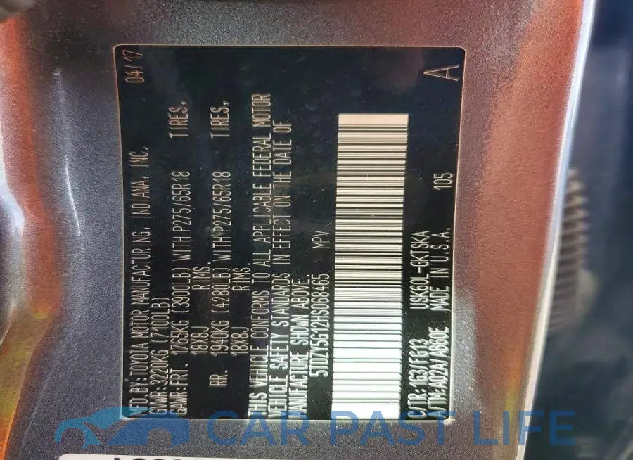 5TDZY5G12HS068465# 12