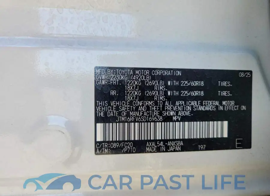 JTM16RFV6SD169638# 12