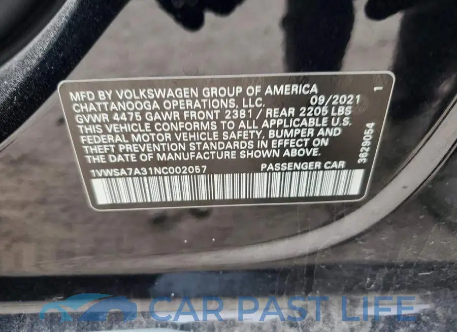 1VWSA7A31NC002057# 13